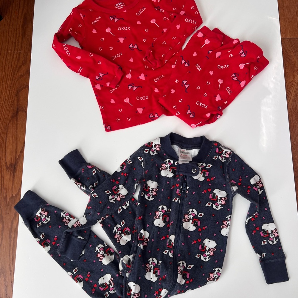 Kids Pajamas Set valentines Hanna Andersson and carters 2T